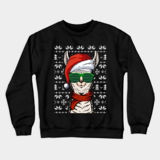 Llama Santa - Ugly Christmas Sweater - Llama Christmas Gift Crewneck Sweatshirt